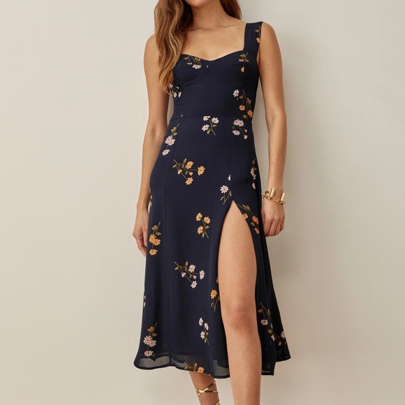 Reformation Fulton Petite Midi Dress - Picture 1 of 13